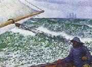 Theo Van Rysselberghe Man at the Helm oil on canvas